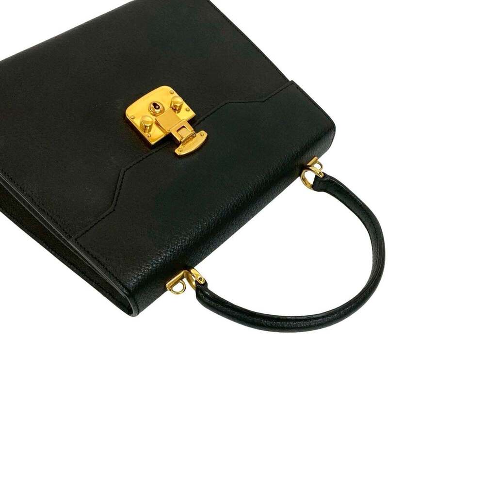 GUCCI Authentic Black Leather Shoulder Bag - Picture 4 of 10